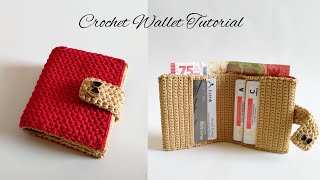 🥰Cute🥰 Beautiful Crochet Wallet ~ Tutorial Dompet Rajut Lipat Cantik Motif Spike