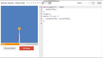 Blockly Games Pond Tutor level 8
