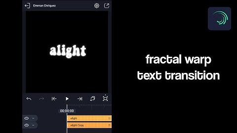 fractal warp text transition | alight motion tutorial | frozenheart