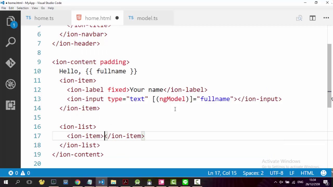 MobileApp@MOPH หลักสูตร Ionic Framework 2 Day.1 EP 2/2 - YouTube