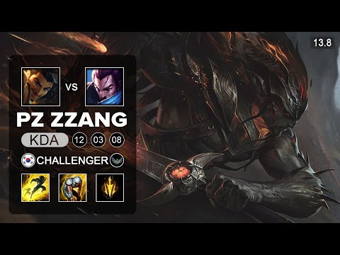Pz ZZang Yasuo vs Akshan Mid - KR Challenger - Patch 13.8 Season 13