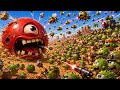 HUNGRY BALLS GAME 📢 GOT DESTROYED! 😱 Green Army vs Giant Red Monster!