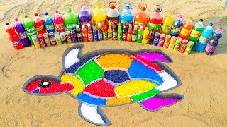 How to make Rainbow Tortoise with Orbeez, Fanta, Pepsi, Monster, Coca-Cola vs Mentos & Popular Sodas