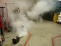 スモークマシン2台で、どれくらいの煙の量になるかのチェック。
