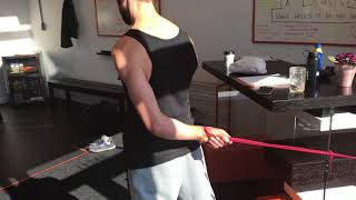 Standing Reverse Meathook Pulls (With Band)
