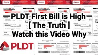 Why PLDT first bill is high. Watch this video to know why.