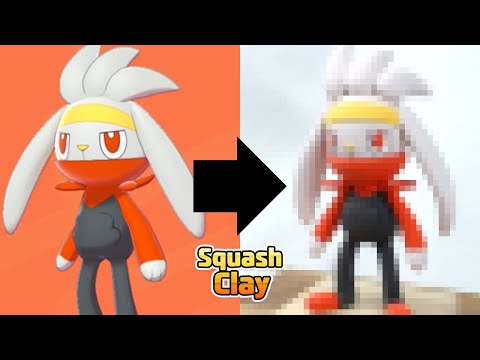 Pokémon Sword &amp;amp; Shield Clay Art: Raboot!! Fire type Pokémon