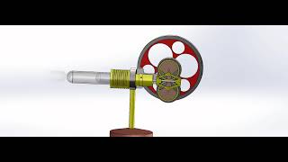 MOTION STUDY OF STERLING ENGINE IN SOLIDWORKS