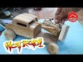 How to make a miniature Muscle car "FORD 1933 HOT ROD" from Wood.