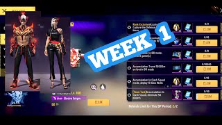 Free Fire Week 1 Mission | Free Fire Elite Pass | Free Fire Elite Pass Mission | Free Fire Mission