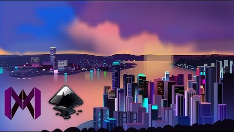 Creating Beautiful City In Inkscape. Vector Drawing. Illustration. Speed Video.
