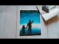 Fathers day sceneryfather and daughter drawingbhargavi talele