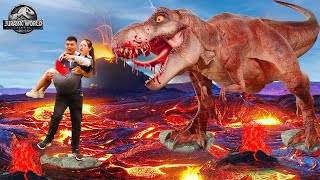 Escape Lava Floor on Dinosaur Island | Trex Chase |Jurassic World Dominion | Dinosaur | Ms.Sandy