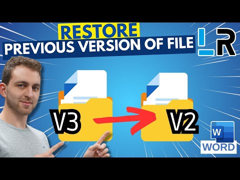 MS Word: Restore previous version of a file that has been saved over
