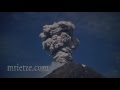 Colima volcano eruption with lightning