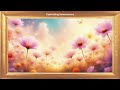 Golden Frame Flower Screensaver | 4K Gold Frame Spring Art | TV Screensaver | No Sound