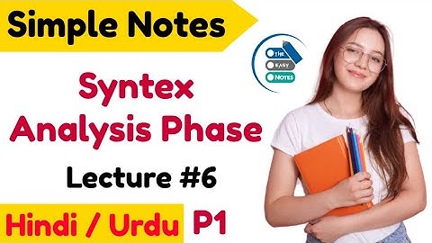 Syntax Analysis in compiler design in Hindi | Compiler Construction | Notes | Lecture 6 P1