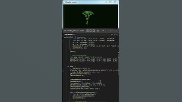 Fractal Leaves Pattern Draw using OpenGL C++ GLFW #cppprogramming#opengl#glfw #flowers #leaves