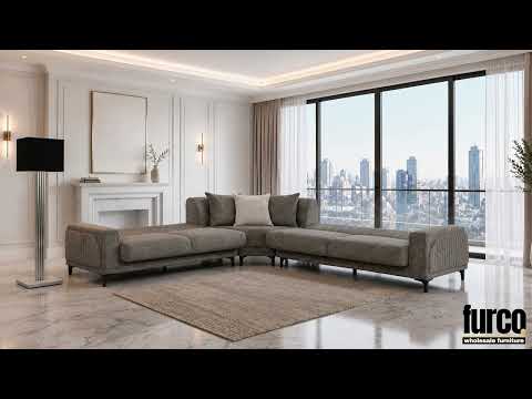 Elite Gray Sectional Set