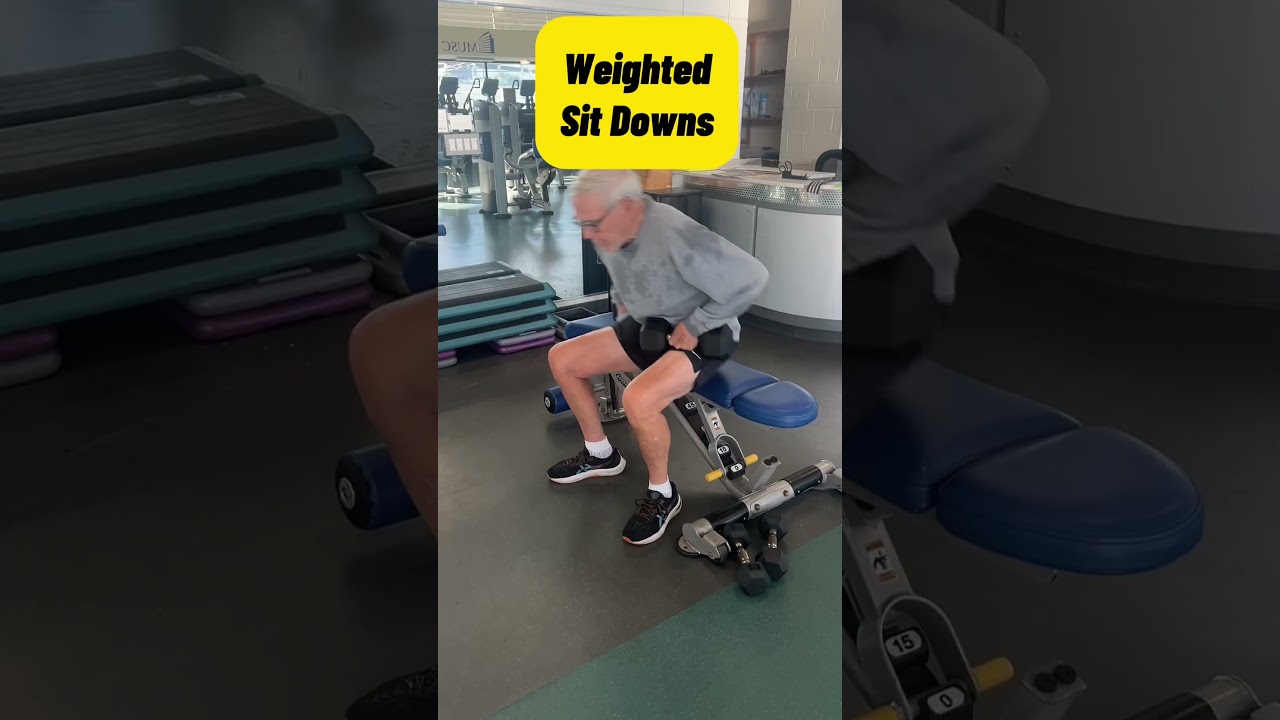 Weighted Tempo Sit Downs -Advanced exercise - challenging but so good for you! 