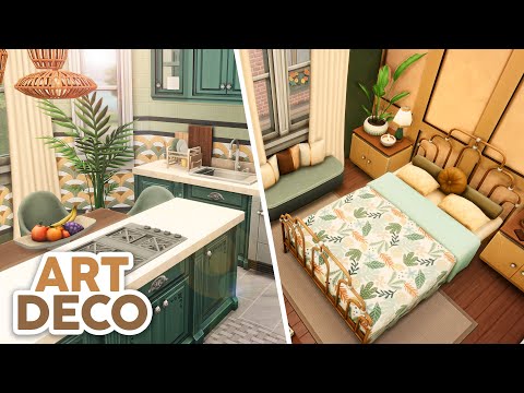 Tropical Art Deco Apartment // The Sims 4 Speed Build: Apartment Renovation