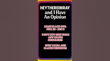 THIS IS A REMINDER!!! MASS BLACKOUT 11/25 - 12/2 | #heythereimray - #ihaveanopinion