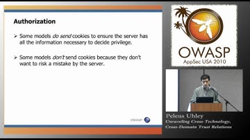 OWASP AppSec USA 2010: Unraveling Cross Technology Cross Domain Trust Relations 3/3