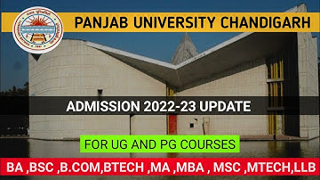 PU CHANDIGARH ADMISSION 2022-23 update