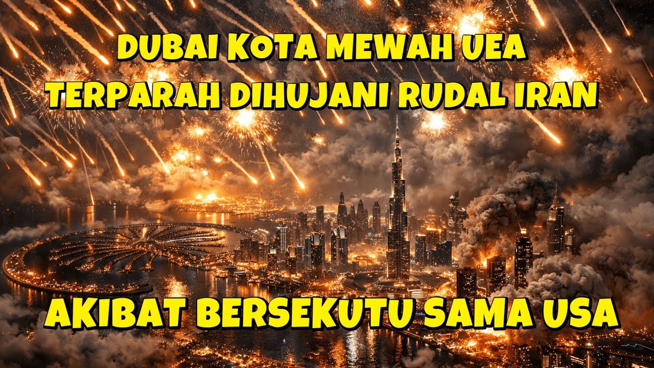 KOTA MEWAH UNI EMIRAT ARAB JADI NERAKA SIANG MALAM DI SIKAT RUDAL IRAN