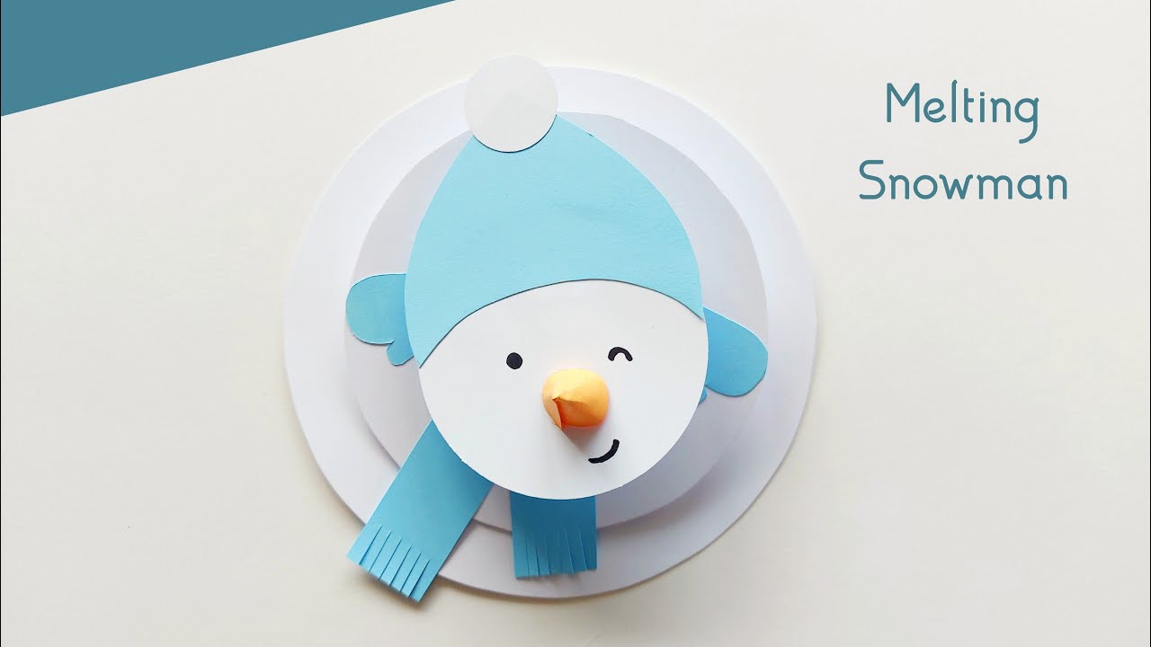 Paper Plate Melting Snowman Winter Craft for Kids - Buggy and Buddy