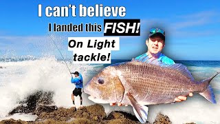 UNBELIEVABLE FISH ON LIGHT TACKLE AND SMALL HOOK IN A VERY FOUL SPOT! MUSSEL CRACKER VS TINY HOOK!