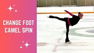 Camel spin with change of foot (beginner guide)