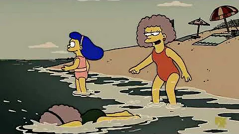 Simpsons - Young Marge on Barnicle bay