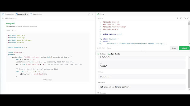 Q2. Find Subtree Sizes After Changes || Leetcode Contest Solution in c++ ||