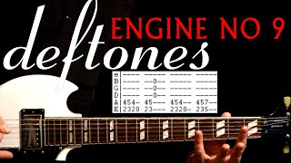 Deftones Engine No 9 Guitar Lesson / Guitar Tabs / Guitar Tutorial / Guitar Chords / Guitar Cover