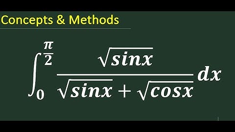 Integral {sqrt(sinx)/[sqrt(sinx)+sqrt(cosx)]}dx from 0 to pi/2 ||