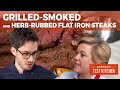 How to Make Grill-Smoked Herb-Rubbed Flat Iron Steaks