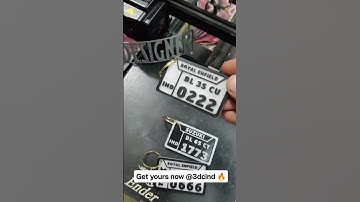 3D Printed Custom Car/Bike Number Plate Keychains  #3dprinter #3dprinting