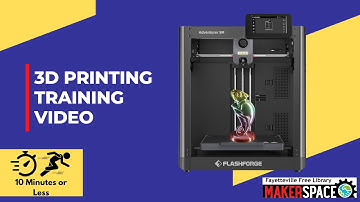 3D Printing Training Video For Flashforge Adventurer 5M Printers
