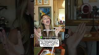 Sam Frank shared part of her TESTIMONY about deleting her 🌶️ page and turning to God 🙌