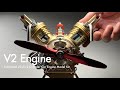 Building a V2 Engine Model Kit - Full Metal VTwin 2 Cylinder Car Engine Model Kit