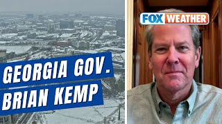 Georgia Gov. Brian Kemp Provides An Update On How The Winter Storm Has Affected The State