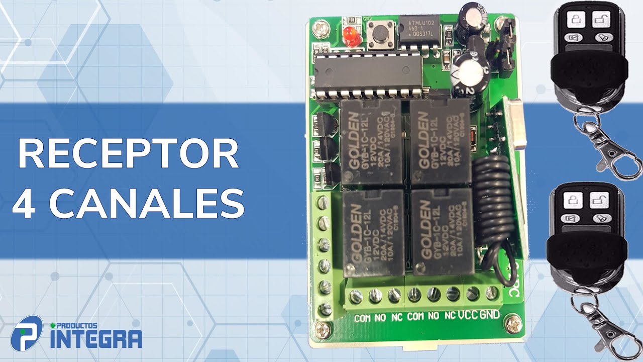 www.productosintegra.com RECEPTOR ROLLING CODE 4 CANALES 4CH 4 SALIDAS ...