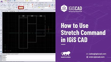 How to stretch an object by stretch command in IGiS CAD Software