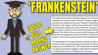 100% Full Marks Real Literature Exam Answer:  'Frankenstein'