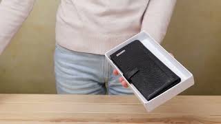 Обзор кожаного мужского черного портмоне - клатча  KARYA 17018 - Видео от Кенгуру магазин кожаных сумок (Kengyry)