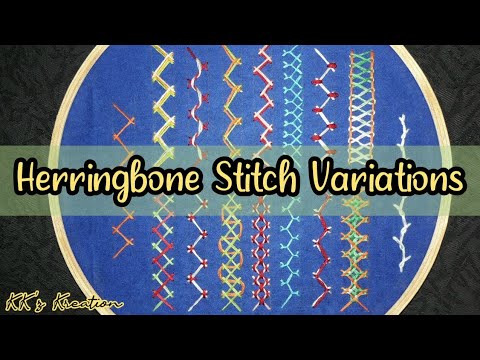 Herringbone Stitch Family | 16 types of herringbone stitches