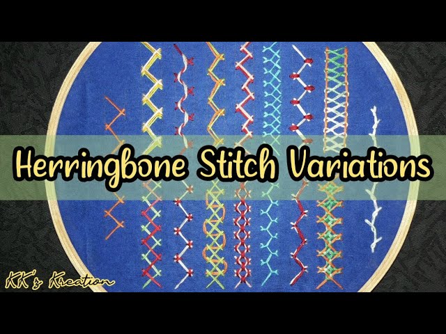 Herringbone Stitch Family | 16 types of herringbone stitches