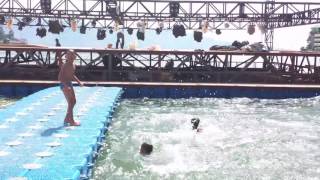 Anak-anak Berenang Dekat Panggung Apung Danau Toba (KKPDT 2016)