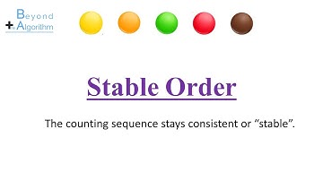 Counting Principles: Stable Order